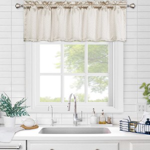 Room Darkening Linen Textured Blackout Cafe Curtains - 1 of 4