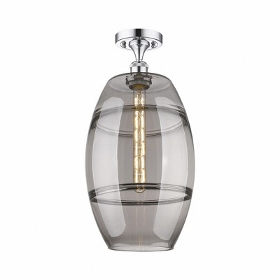 Vaz - 1 Light Semi-Flush Mount In Industrial Style-19.75 Inches Tall and 10 Inches Wide