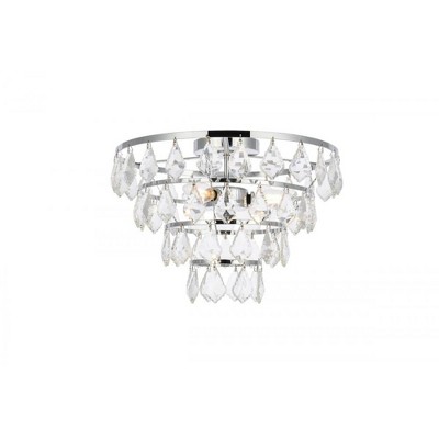 Elegant Lighting Ella 14 inch flush mount in chrome