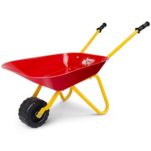 Infans Kids Metal Wheelbarrow Children's Size Outdoor Garden Backyard Play Toy Red - 1 of 4
