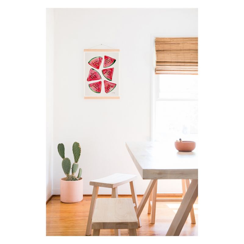 16" x 20" Cat Coquillette Watermelon Slices Wall Art Print Pink - society6, 3 of 7