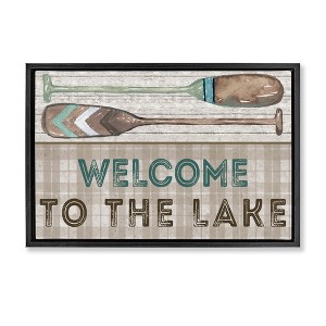 Stupell Industries Rustic Welcome Lake Oars, 25" x 17" - 1 of 4