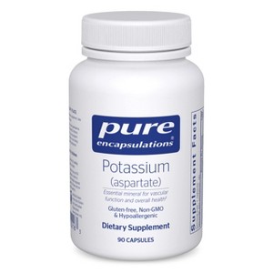 Pure Encapsulations Potassium (Aspartate) - Hypoallergenic Supplement to Support Nerves, Muscles, Blood Flow, and Cardiovascular Health - 90 Capsules - 1 of 4