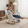 Accent Chairs Living Room,Accent Chairs With Arms,High Backrest And Pillows,Rocking Chair For Nursery,Rocking Chair Glider-Maison Boucle‎ - 2 of 4