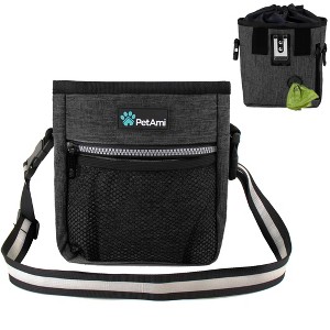 PetAmi Dog Treat Pouch, Pet Training Walking Bag Holder for Kibbles Food Toy, Trainer Essentials Supplies with Waste Dispenser - 1 of 4