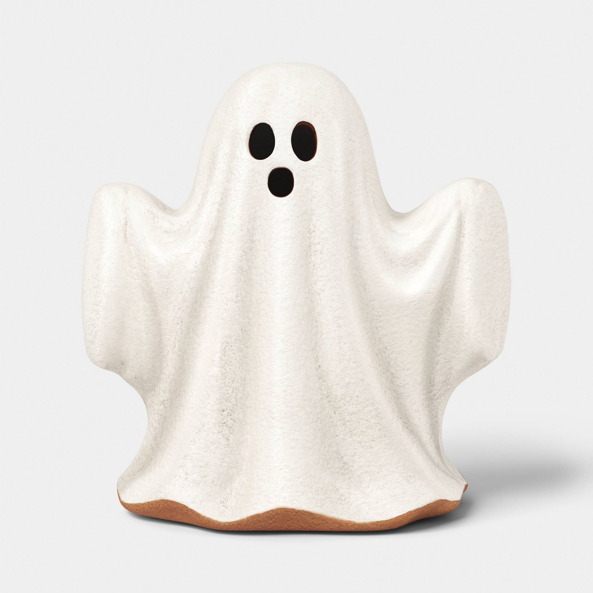 Medium Terra Cotta Ghost Decorative Sculpture - Hyde and EEK! Boutique™ Matte Off-White: Halloween