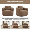 Lyngins Modern Upholstered Barrel Sofa Swivel Chair with Throw Pillow,Accent Chair for Living Room,Bedroom,Office - 4 of 4