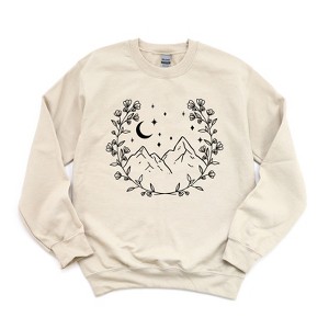 Simply Sage Market Women's Mountain Wreath Gildan Sweatshirt - 1 of 2
