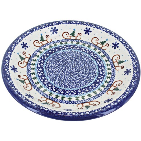 Blue Rose Polish Pottery Noel Nights Dinner Plate : Target