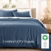 400 Thread Count Organic Cotton Sateen Duvet Cover and Sham Set by Bare Home - 3 of 4