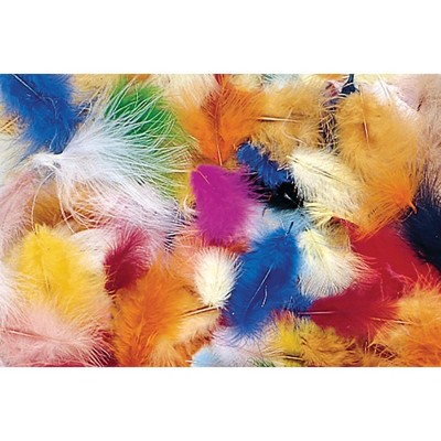 School Smart Crafting Feather Fluff, Marabou, Assorted Colors, Pack of 3000