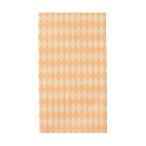 Jollity & Co. - Check It! Peaches N' Cream Harlequin Check Guest Napkins - Pack of 16 Paper Napkins - 1 of 2
