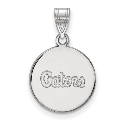 Black Bow Jewelry 14k White Gold Florida Gators NCAA Medium Pendant