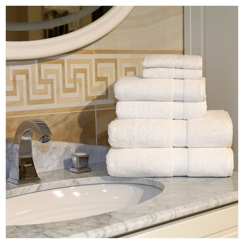 Terry Towel Combination 6pc Set White - Linum Home Textiles, 3 of 6