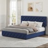 Upholstered Queen Platform Bed Frame with 4 Storage Drawers, PU Leather with Button Tufted, Wooden Slats Support, No Box Spring Needed, Noise-Free - 4 of 4