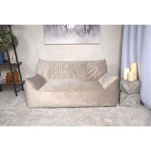 SKRAN 2 Seater Oversized Bean Bag Chair with Armrests for small space Living Room, Bedroom, Taupe - 1 of 4