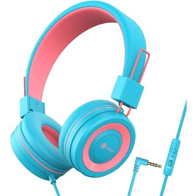 iClever Kids Headphones with Cord, 85/94dB Safe Volume Tech, Bending Resistance Durable, Foldable, Stereo Sound 3.5mm Jack Wired Headphones for Kids