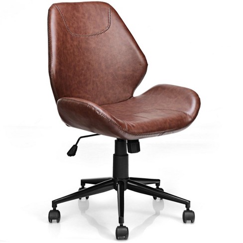 Office Home Leisure Chair Mid-Back Upholstered Swivel Height Adjustable Rolling - image 1 of 4