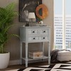 VYNXARIA Narrow Console Table, Slim Sofa Table with Three Storage Drawers and Bottom Shelf for Living Room, Easy Assembly (Gray Wash) - 2 of 4