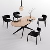 YOUNIKE 69.3" L Oval Dining Table Set for 4, Modern Kitchen Dinner Tables with Wood Top & Metal Base for Dining Room Kitchen Living Room - 2 of 4