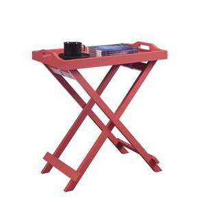Coral Foldable MDF Tray Table with Solid Wood Legs