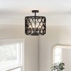 PAKOKULA 13.4 in. 4-Light Vintage White Cage Semi-Flush Mount Ceiling Light Fixtures for Entryway - 2 of 4