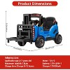 12V Ride on Forklift Car, Electric Vehicle Construction Truck, 2-Speed, Remote Control, Liftable Fork & Pallet, USB, Safety Belt - 3 of 4