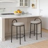 Zuo Sisal Counter Stool (Set of 2) Beige Tweed - 2 of 4
