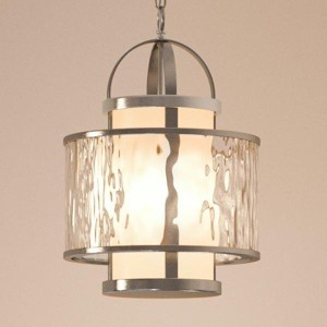Urban Ambiance Luxury Art Deco Deco Pendant Light,  18.25"H x 11.75"W,  Brushed Nickel Finish, UHP2091 - 1 of 4