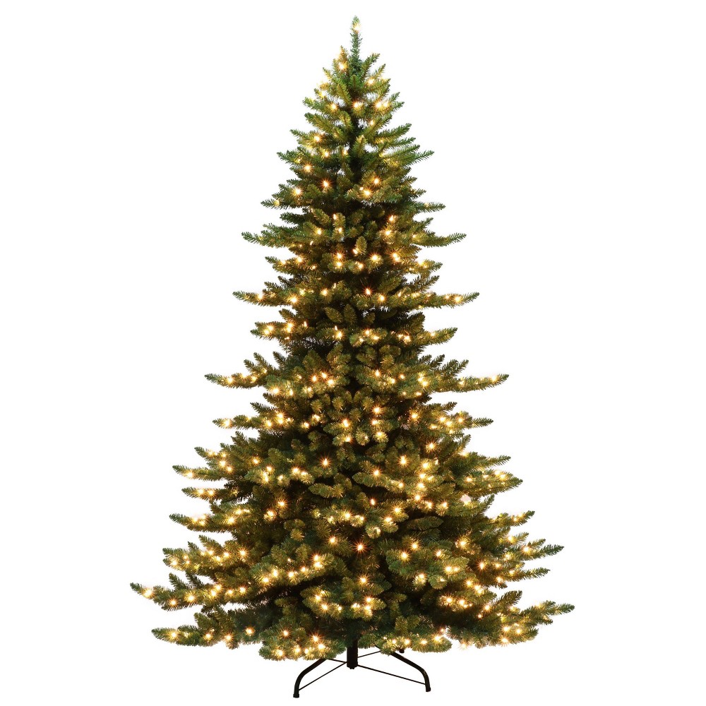 Photos - Garden & Outdoor Decoration Puleo 7.5ft  Pre-Lit Full Princess Pine Artificial Christmas Tree Clear Lig 