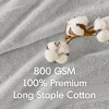 100% Cotton Solid Color Heavyweight Bath Towel Set, Anti-Microbial Certified Highly Absorbent Plushy Bath Towel - 4 of 4