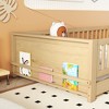 TIRAMISUBEST Twin size Floor Platform Bed with Built-in Book Storage Rack, Pine Wood Floor Bed Montessori Bed Toddler Bed with Slats Support - 4 of 4