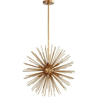Quorum Lighting ELECTRA 8-Light Pendant, Gold Leaf, 23 Width, 23 Height