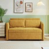 [VIDEO provided]Polyester Polyester Polyesterll-out sofa bed,sleeper loveseat couch with adjustable armrests-Yellow - 2 of 4