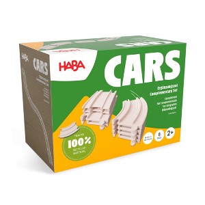 HABA Cars Expansion Set - 8 Pieces of Track - Sustainable Made from Recycled Wood - for Children from 2 Years - 1 of 4