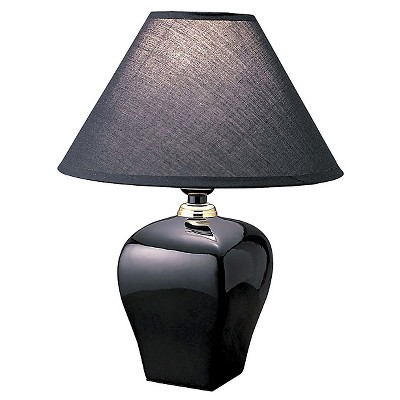 black ceramic table lamp