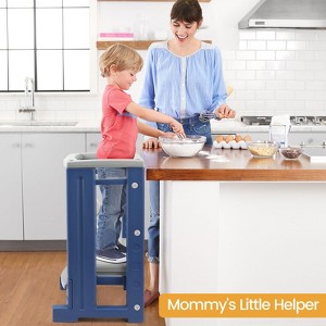 Toddler Tower Height Adjustable Step Stool for Kids Montessori Learning Stool Toddler Kitchen Stool Helper with Dry Erase Board - 1 of 4