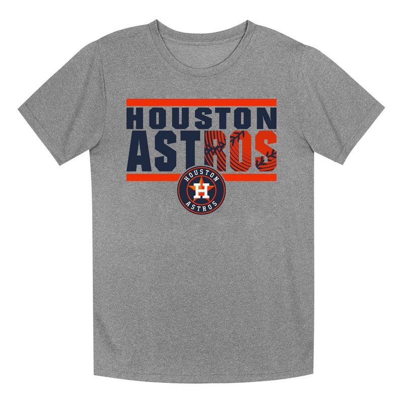 MLB Houston Astros Boys&#39; Gray Poly T-Shirt, 1 of 2