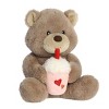 Aurora Small Latte Love Bear Valentine Heartwarming Stuffed Animal Iced Mocha 9" - 2 of 4