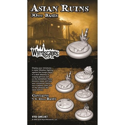 30mm Asian Ruins Bases Miniatures Box Set