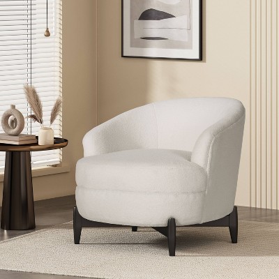 Christopher Knight Home Sydmor Boucle Upholstered Club Chair White/Black