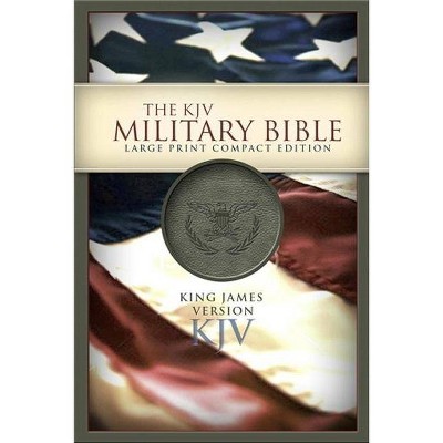 Military Bible-KJV-Large Print Compact - by  Holman Bible Staff (Leather Bound)