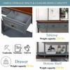 Bella Depot Curved 52" Half Moon Sofa Console Table with 2 Drawers and Open Shelf - 4 of 4