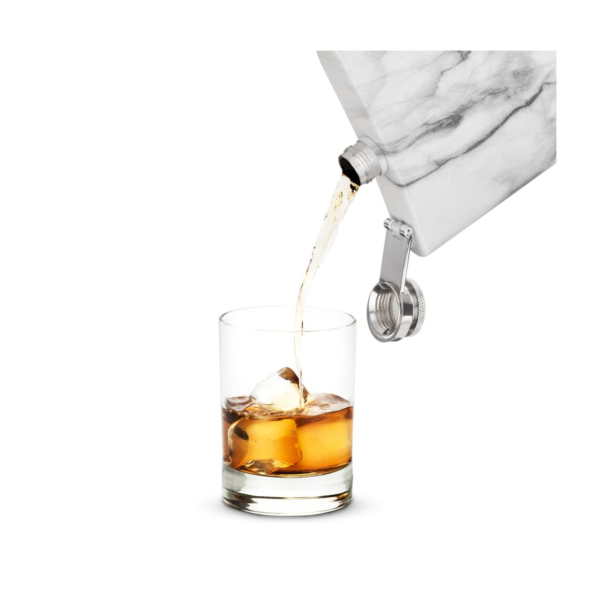 True Marble 6 oz Stainless Steel Liquor Flask for Whiskey, Bourbon, Tequila, Alcohol, Metal Flask for Travel, Outdoor Party, Gifts for Men & Women - thumbnail 6