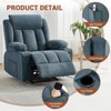Recliner Chair, Manual Reclining Sofa with Massage and Heat, Comfy Overstuffed Rocking Chair with Side Pockets and Cup Holder for Living Room - 4 of 4