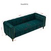 83"Modern Sofa Couch,Velvet Couch,Elegant Sofa Minimalist Design With Gold Metal Legs,3 Seater Couch For Living Room Apartment,Office-Cuddlewood - 4 of 4