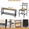 Garvee Dining Table Set for 4, Dining Table with Storage Rack & Metal Frame, 4-Piece Kitchen Table Set for Small Space, Apartment - 3 of 4