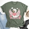 Simply Sage Market Women's Be Mine Valentine Swan Short Sleeve Garment Dyed Tee - 3 of 4