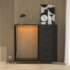 Aheaplus 45'' W Dresser with 5 Drawers and Charge Station,Rolling Closet Organizer with Hanging Rods - 2 of 4