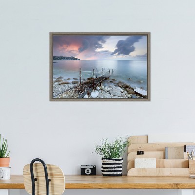 Path to the Light Gray Framed Canvas Wall Art